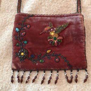 Beautiful beaded hummingbird purse!